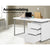 Artiss Metal Desk with 3 Drawers - White - Decorly