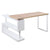 Artiss Rotary Corner Desk with Bookshelf - Brown & White - Decorly