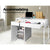 Artiss Metal Desk With Storage Cabinets - White - Decorly