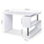 Artiss Rotary Corner Desk with Bookshelf - White - Decorly