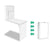 Artiss Foldable Desk with Bookshelf - White - Decorly