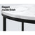 Artiss Marble Effect Round Coffee Table with Black Metal Base