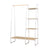 Closet Storage Rack Clothes Hanger Shelf Garment Rail Stand Wardrobe Organiser White - Decorly