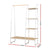 Closet Storage Rack Clothes Hanger Shelf Garment Rail Stand Wardrobe Organiser White - Decorly