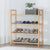 Artiss 4-tier Shoe Rack 12 Pairs Shoe Storage Weaved Shelves Solid Wood Frame