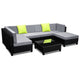 Gardeon 7PC Outdoor Furniture Wicker Lounge Set In Black