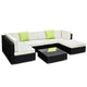 Gardeon 7PC Outdoor Furniture Wicker Lounge Set In White