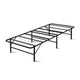 Artiss Foldable Single Metal Bed Frame - Black