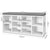 Artiss Fabric Shoe Bench with Storage Cubes - White