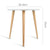 Artiss Round Side Table - White - Decorly