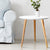 Artiss Round Side Table - White - Decorly
