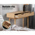Rattan Hallway Console Table With 2 Drawers