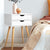Bodie White Wooden Bedside Table with 2 Drawers