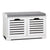 Artiss Fabric Shoe Bench with Drawers - White & Grey