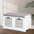 Artiss Fabric Shoe Bench with Drawers - White & Grey