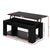 Artiss Lift Up Top Coffee Table Storage Shelf Black - Decorly