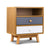 Wooden Bedside Table with 2 Dual-Tone Drawers