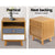 Wooden Bedside Table with 2 Dual-Tone Drawers