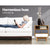 Wooden Bedside Table with 2 Dual-Tone Drawers