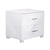 Artiss High Gloss Two Drawers Bedside Table - White - Decorly