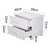 Artiss High Gloss Two Drawers Bedside Table - White - Decorly