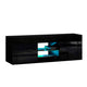 RGB LED High Gloss Entertainment Unit In Black 130cm