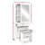 Artiss Dressing Table Mirror Stool Mirror Jewellery Cabinet Makeup Storage Desk - Decorly