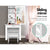 Artiss Dressing Table Mirror Stool Mirror Jewellery Cabinet Makeup Storage Desk - Decorly