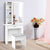 Artiss Dressing Table Mirror Stool Mirror Jewellery Cabinet Makeup Storage Desk - Decorly