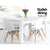 Artiss Dining Table 4 Seater Wooden Kitchen Tables White 120cm Cafe Restaurant