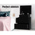 Bridge Beside Table With 2 Drawers In Black