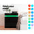 Artiss Bedside Tables Side Table Drawers RGB LED High Gloss Nightstand Black - Decorly