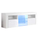 RGB LED High Gloss Entertainment Unit In White 160cm