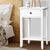 Bedside Tables Drawer Side Table Nightstand White Storage Cabinet White Shelf - Decorly