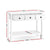 Hallway Console Table Hall Side Entry 3 Drawers Display White Desk Furniture - Decorly