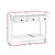 Hallway Console Table Hall Side Entry 3 Drawers Display White Desk Furniture - Decorly