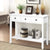 Hallway Console Table Hall Side Entry 3 Drawers Display White Desk Furniture - Decorly