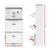 Shoe Cabinet Shoes Storage Rack White Organiser Shelf Cupboard 18 Pairs Drawer - Decorly