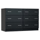 Artiss 6 Chest of Drawers Cabinet Dresser Table Tallboy Lowboy Storage Black