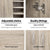 Artiss 2 Doors Shoe Cabinet Storage Cupboard - Wood