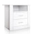 Artiss Anti-Scratch Bedside Table 2 Drawers - White - Decorly