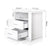 Artiss Anti-Scratch Bedside Table 2 Drawers - White - Decorly