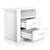 Artiss Anti-Scratch Bedside Table 2 Drawers - White - Decorly