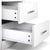 Artiss Anti-Scratch Bedside Table 2 Drawers - White - Decorly