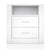 Artiss Anti-Scratch Bedside Table 2 Drawers - White - Decorly