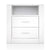 Artiss Anti-Scratch Bedside Table 2 Drawers - White - Decorly