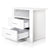 Artiss Anti-Scratch Bedside Table 2 Drawers - White - Decorly