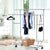 6FT Garment Rack Double Rail Commercial Clothes Rolling Collapsible Hanger Stand - Decorly
