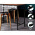Artiss Vintage Bar Table ALEX Retro Pine Wood Metal Frame - Decorly