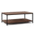 Artiss Coffee Table Wooden Rustic Vintage Storage Shelf Metal Frame Black - Decorly
